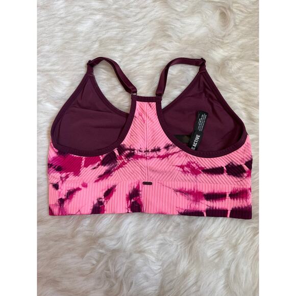 Victoria Secret Pink Intimates Pink Tie Dye Bra Cups Removed Large - Picture 2 of 3